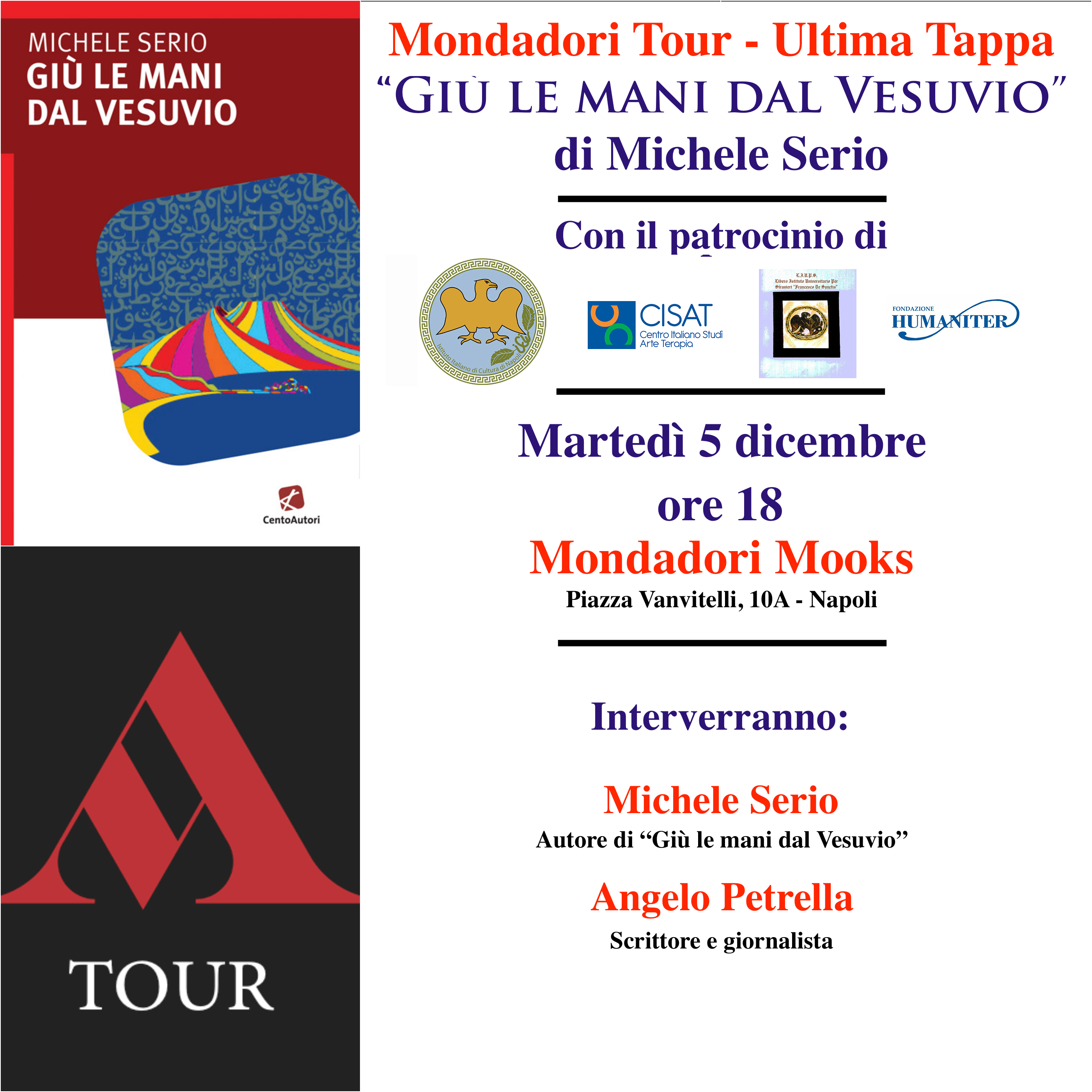 Incontro-scontro generazionale Serio-Petrella nell'ultima tappa del #MondadoriTour di 