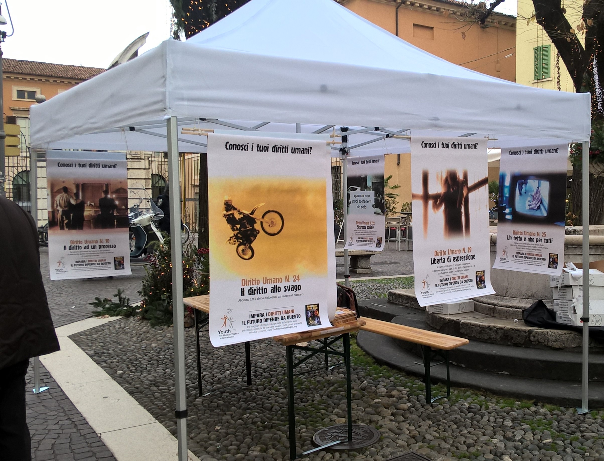 Promozione dei Diritti Umani in Piazzetta Vescovado