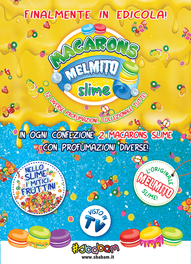  Il divertimento diventa coloratissimo e profumatissimo con i Macarons melmito slime di Sbabam