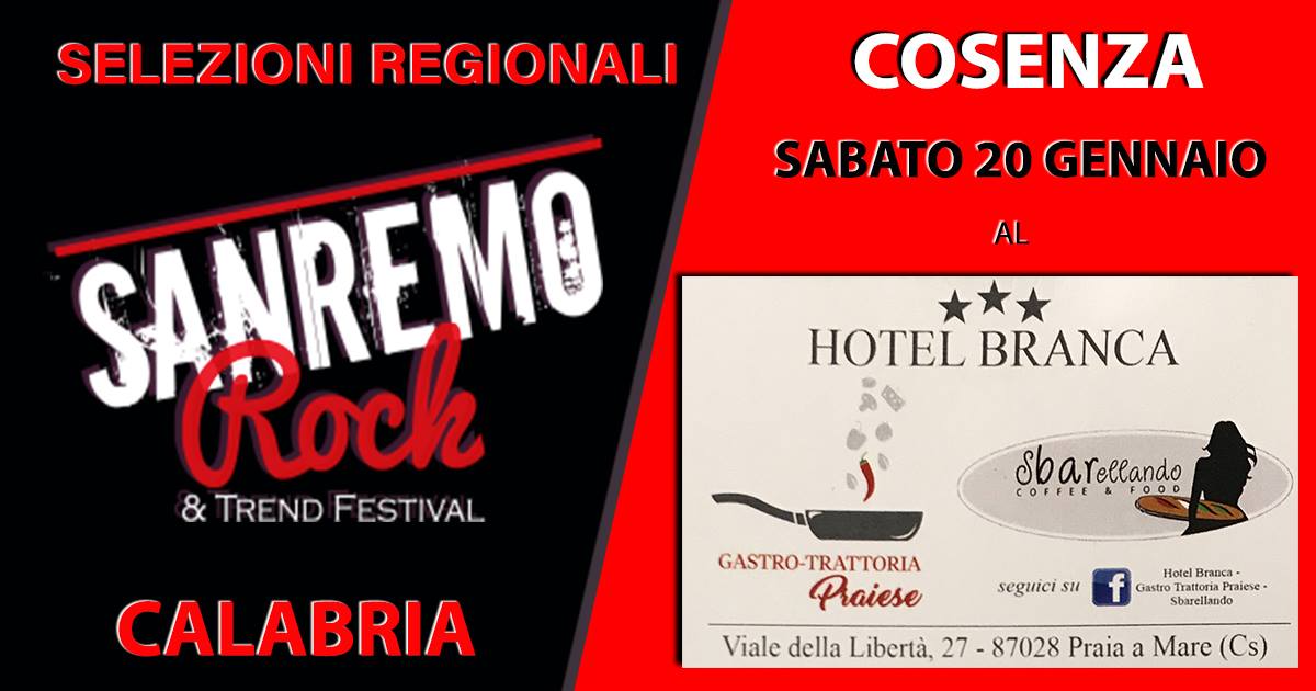 31° Sanremo Rock: iniziano le selezioni live per le band ella Calabria