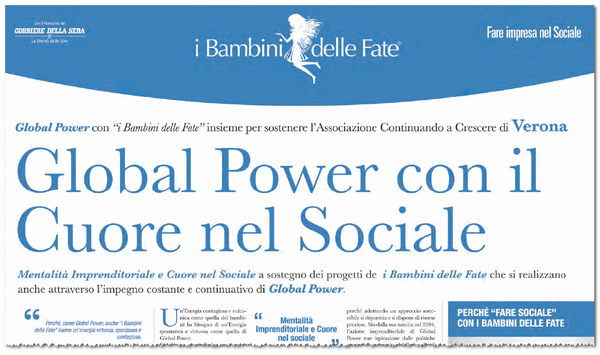 Global Power con “I Bambini delle Fate” per 