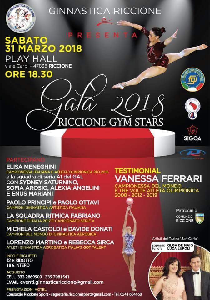 Noi per Napoli al Galà della Ginnastica di Riccione con il soprano Olga De Maio ed il tenore Luca Lupoli 