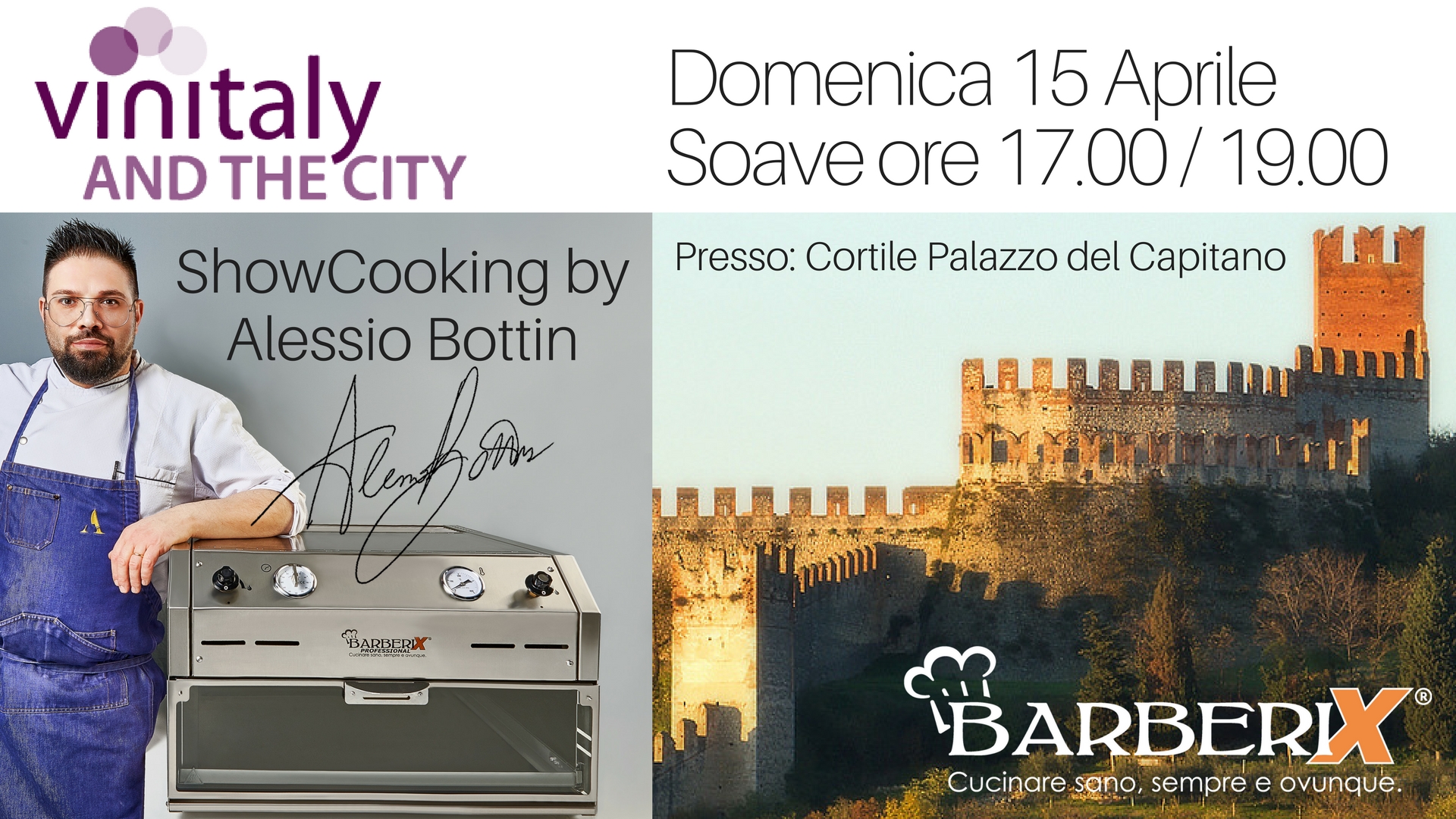 VINITALY AND THE CITY E BARBERIX: UN SHOW COOKING FIRMATO ALESSIO BOTTIN