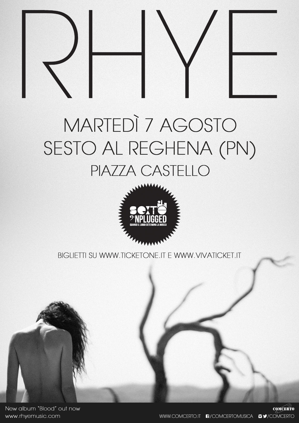  SEXTO ‘NPLUGGED STUPISCE ANCORA: RHYE IL 7 AGOSTO, UNICA DATA IN ITALIA