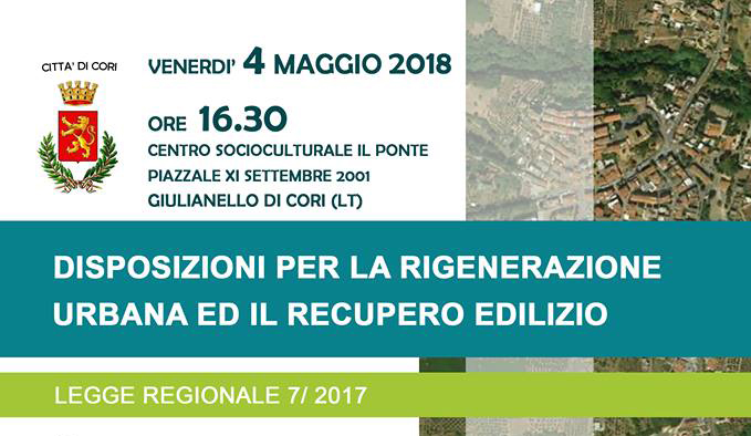  Rigenerazione urbana e recupero edilizio. Il convegno a Giulianello