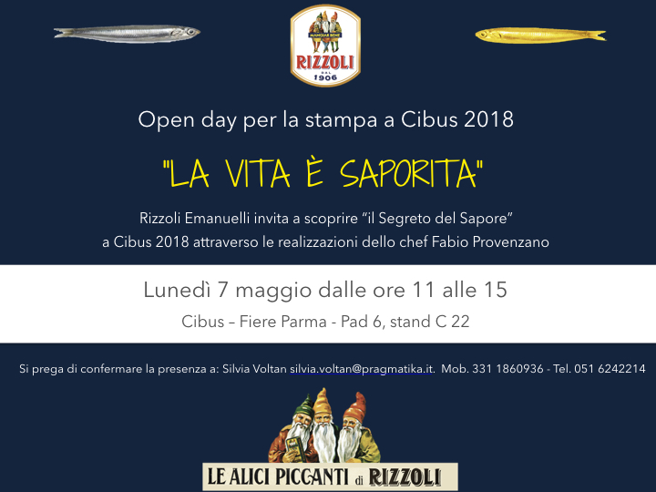 “La Vita è saporita” scopri con Rizzoli Emanuelli “il Segreto del Sapore” a Cibus 2018