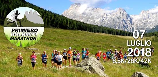 IL ROMBO DELLA PRIMIERO DOLOMITI MARATHON. PERCORSO SEGNALATO A 50 GIORNI DAL VIA