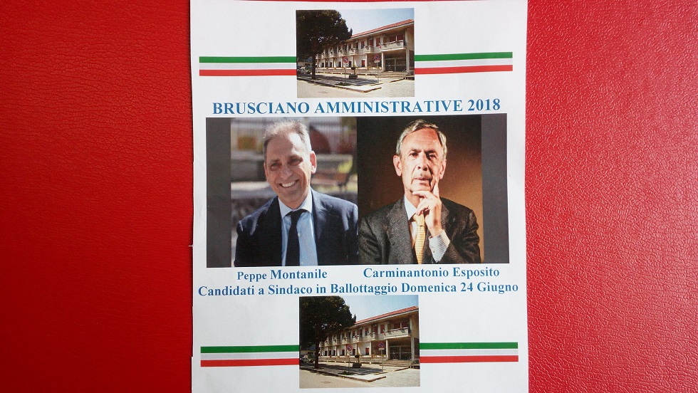 Brusciano Amministrative 2018 l’Avvocato Peppe Montanile ed il Giudice Carminantonio Esposito impegnati per il Ballottaggio del 24 Giugno. (Scritto da Antonio Castaldo)