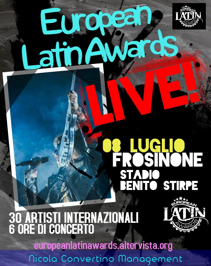 CON IL FROSINONE IN SERIE A GLI “EUROPEAN LATIN AWARDS” SCONTANO I BIGLIETTI D’INGRESSO AL CONCERTO DEL 50%