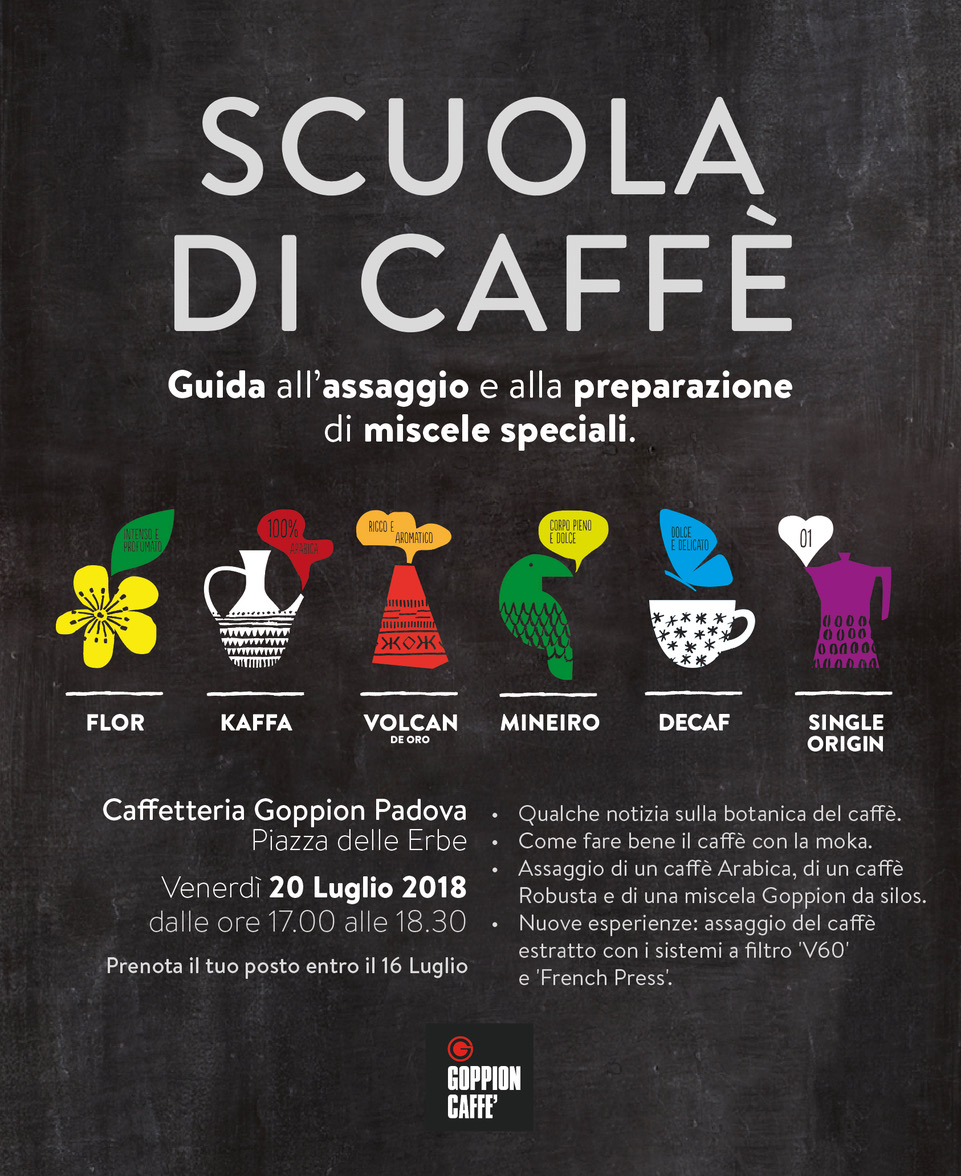 GOPPION CAFFÈ FA SCUOLA IN CAFFETTERIA