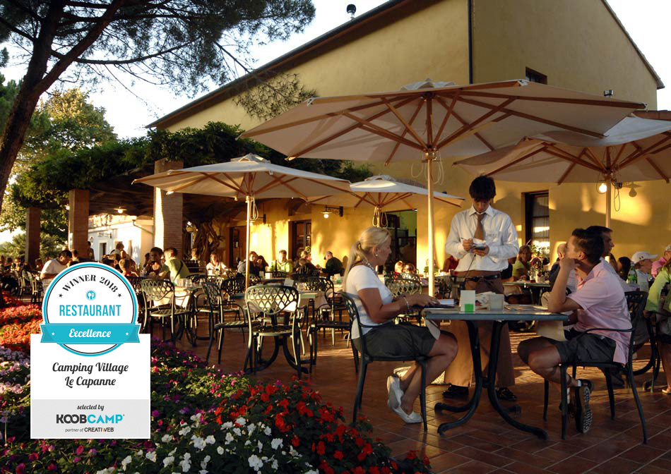 I 10 Campeggi e Villaggi con il Miglior Ristorante del 2018: vince il Camping Village Le Capanne di Bibbona (LI), in Toscana