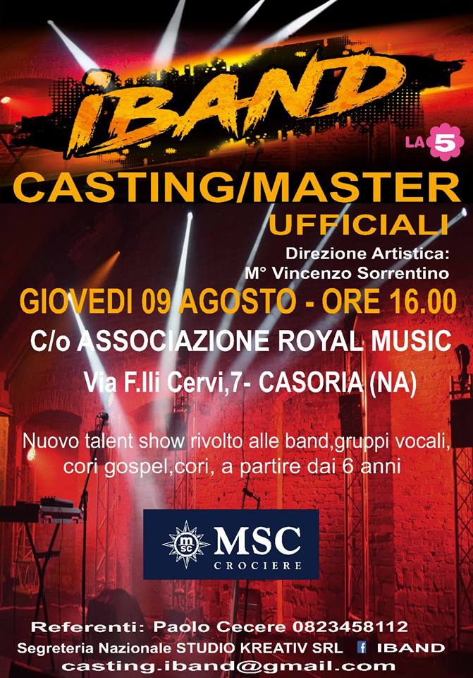 Ultima tappa di iBand a Casoria, appuntamento alla Royal Music per il talent musicale di La5 