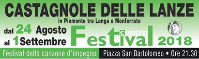 FESTIVAL CONTRO 2018 CASTAGNOLE DELLE LANZE (AT) “FESTIVAL DELLA CANZONE D’IMPEGNO”