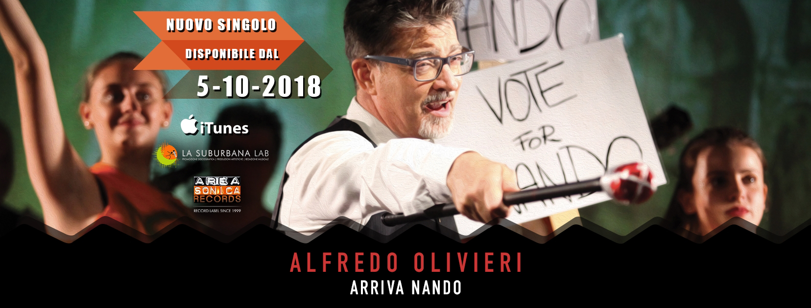 Torna Alfredo Olivieri con “Arriva Nando”, singolo che anticipa l’uscita del nuovo album “Made in China”. Ad accompagnare il ritorno in scena del cantautore bolognese, una grande produzione video: un Musical in 3 Videocl