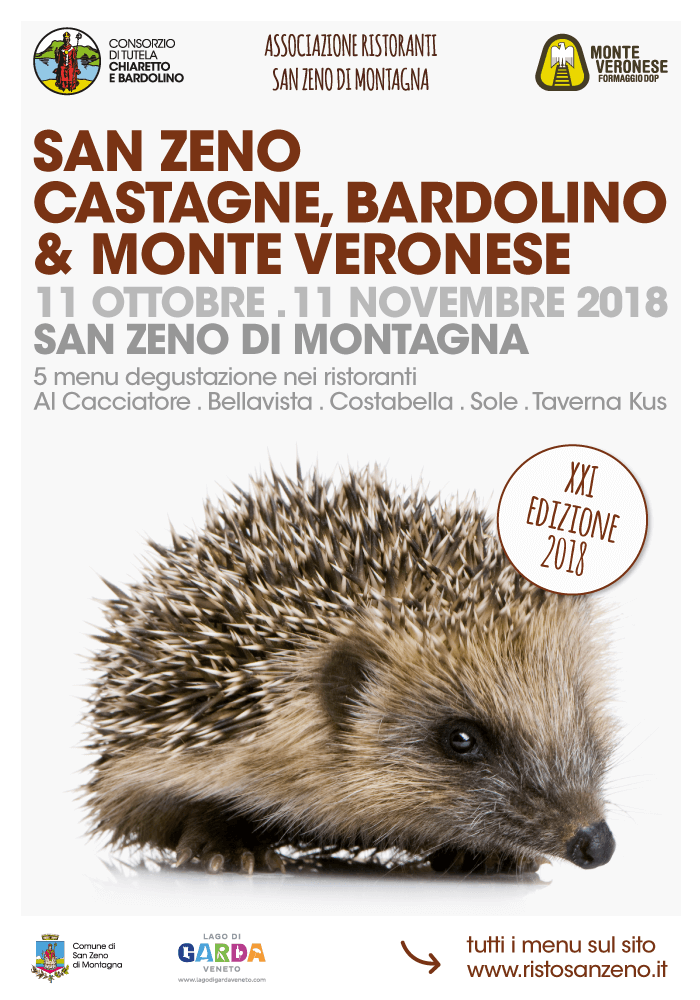 SAN ZENO CASTAGNE, BARDOLINO & MONTE VERONESE: TORNA LA RASSEGNA GASTRONOMICA SUI SAPORI DEL BALDO