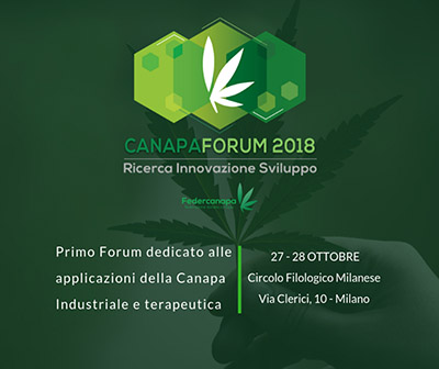 Canapa e industria: se ne parla a Canapaforum il 27 e 28 ottobre 2018