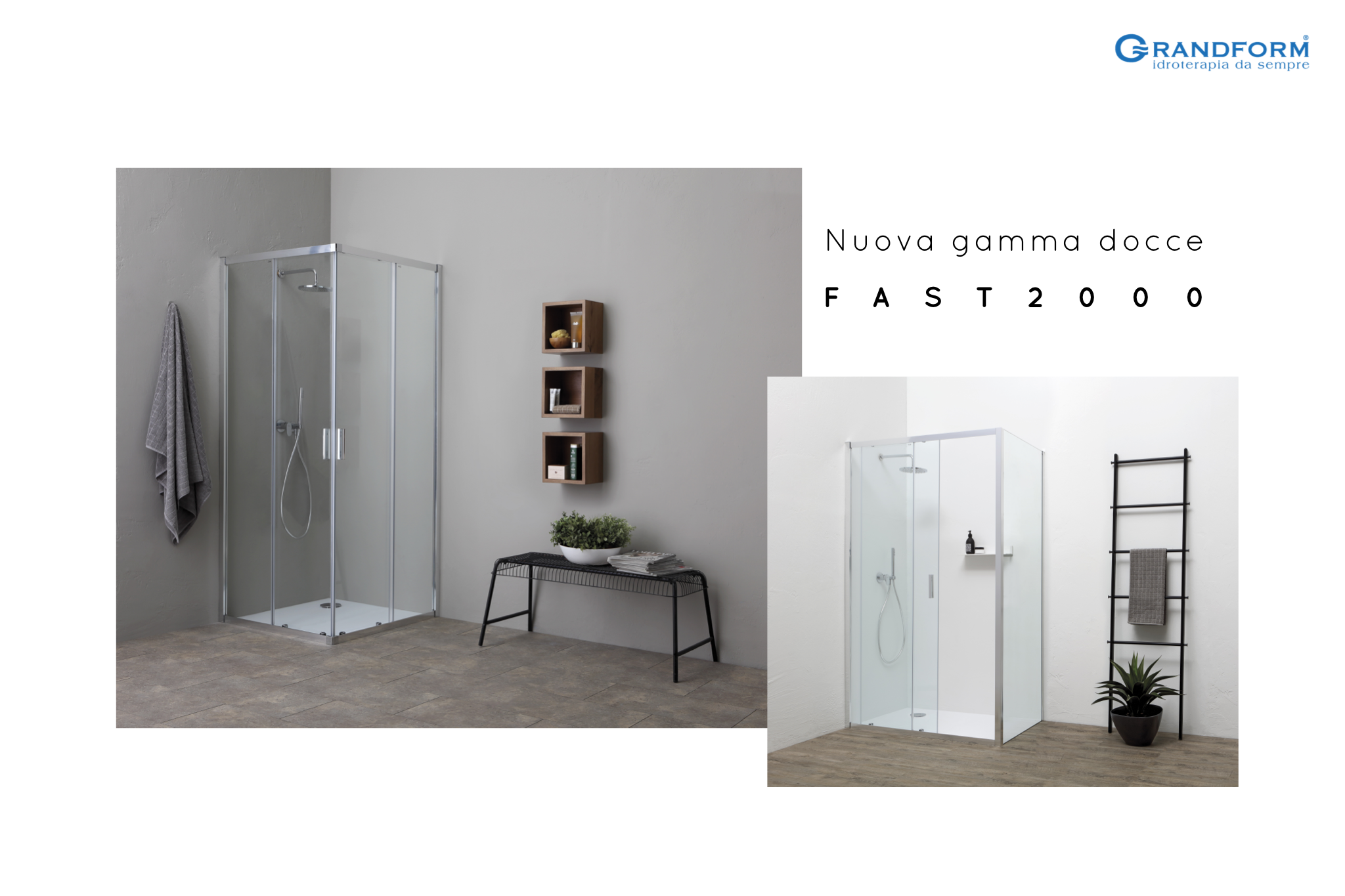 Grandform presenta Fast2000:  la gamma docce rapida da installare e bella esteticamente