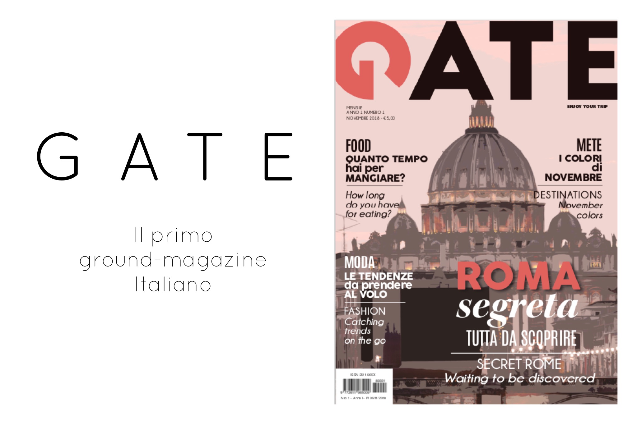 Da Novembre a Roma sbarca GATE il primo ground-magazine Italiano