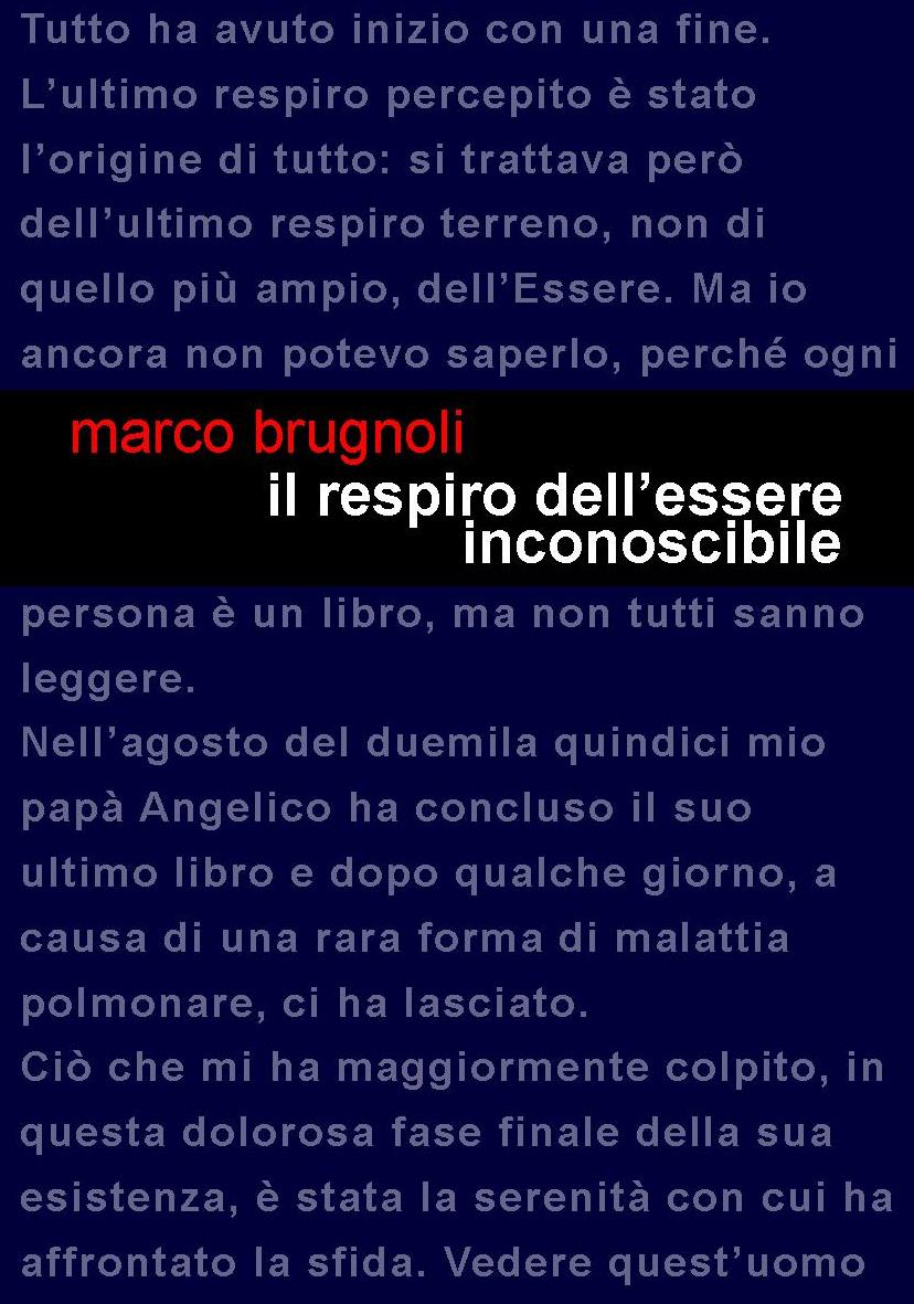 In libreria a partire da oggi “Il respiro dell’essere inconoscibile”