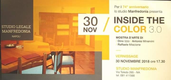 Inside the colours 3.0: Izzo, Miscione, Minervini in mostra allo Sudio Manfredonia