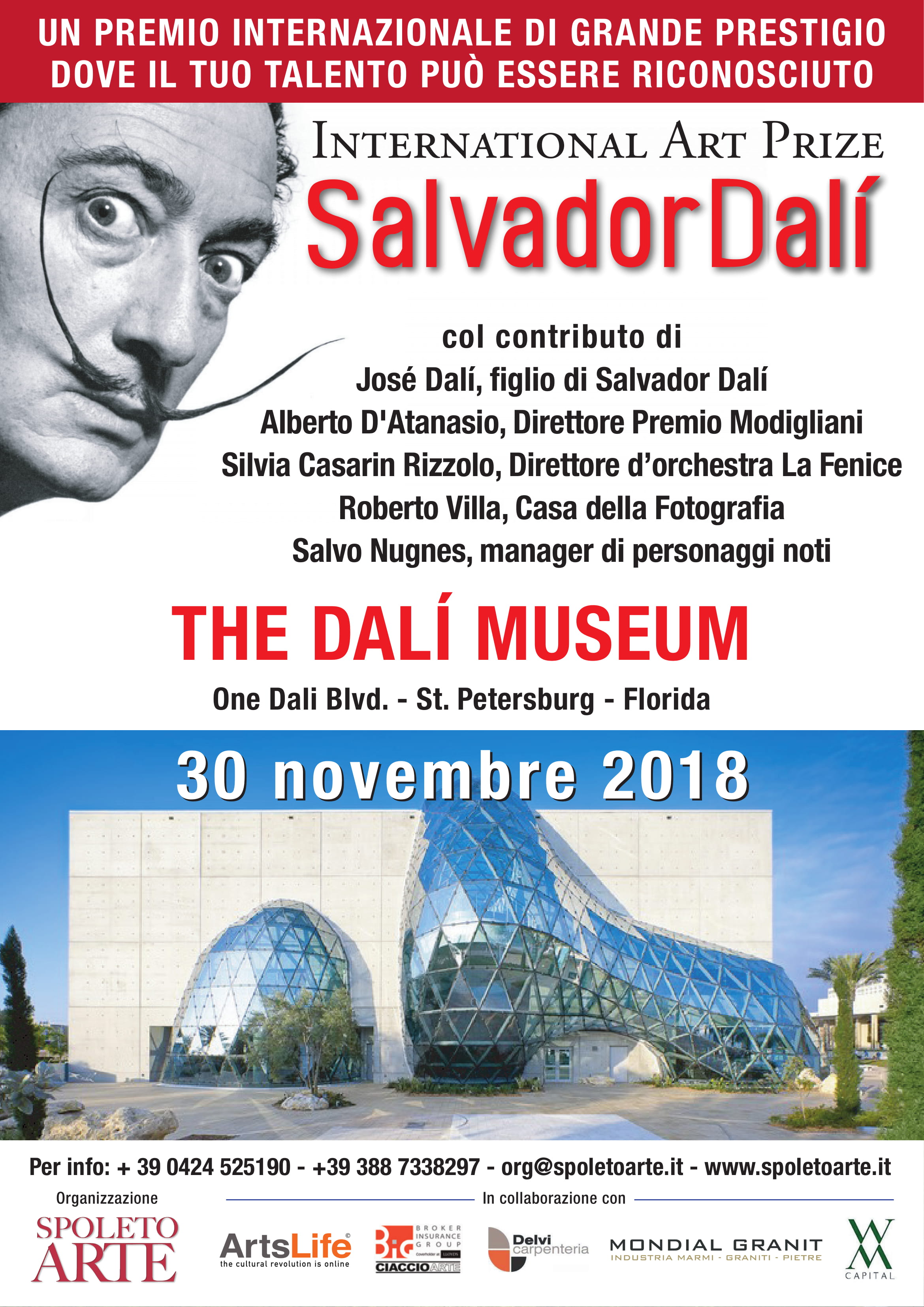 Gli artisti di Spoleto Arte premiati al Salvador Dalì Museum in Florida 