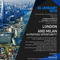 BEPI PEZZULLI DI SELECT MILANO ORGANIZZA L’EVENTO “LONDON AND MILAN: A STRATEGIC OPPORTUNITY?”