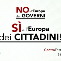 9 Maggio 2018 – Montecitorio, Roma: Flashmob in piazza per la ControFesta dell’Europa.