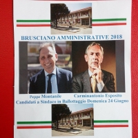 Brusciano Amministrative 2018 l’Avvocato Peppe Montanile ed il Giudice Carminantonio Esposito impegnati per il Ballottaggio del 24 Giugno. (Scritto da Antonio Castaldo)