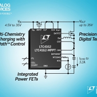 Regolatore/charger sincrono monolitico multi-chemistry PowerPath da 3,2A, 35VIN/35VOUT con telemetria digitale I2C e MPPT 