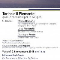 Domani (venerdì 23/11) a Torino si parla di crescita e futuro di città e regione