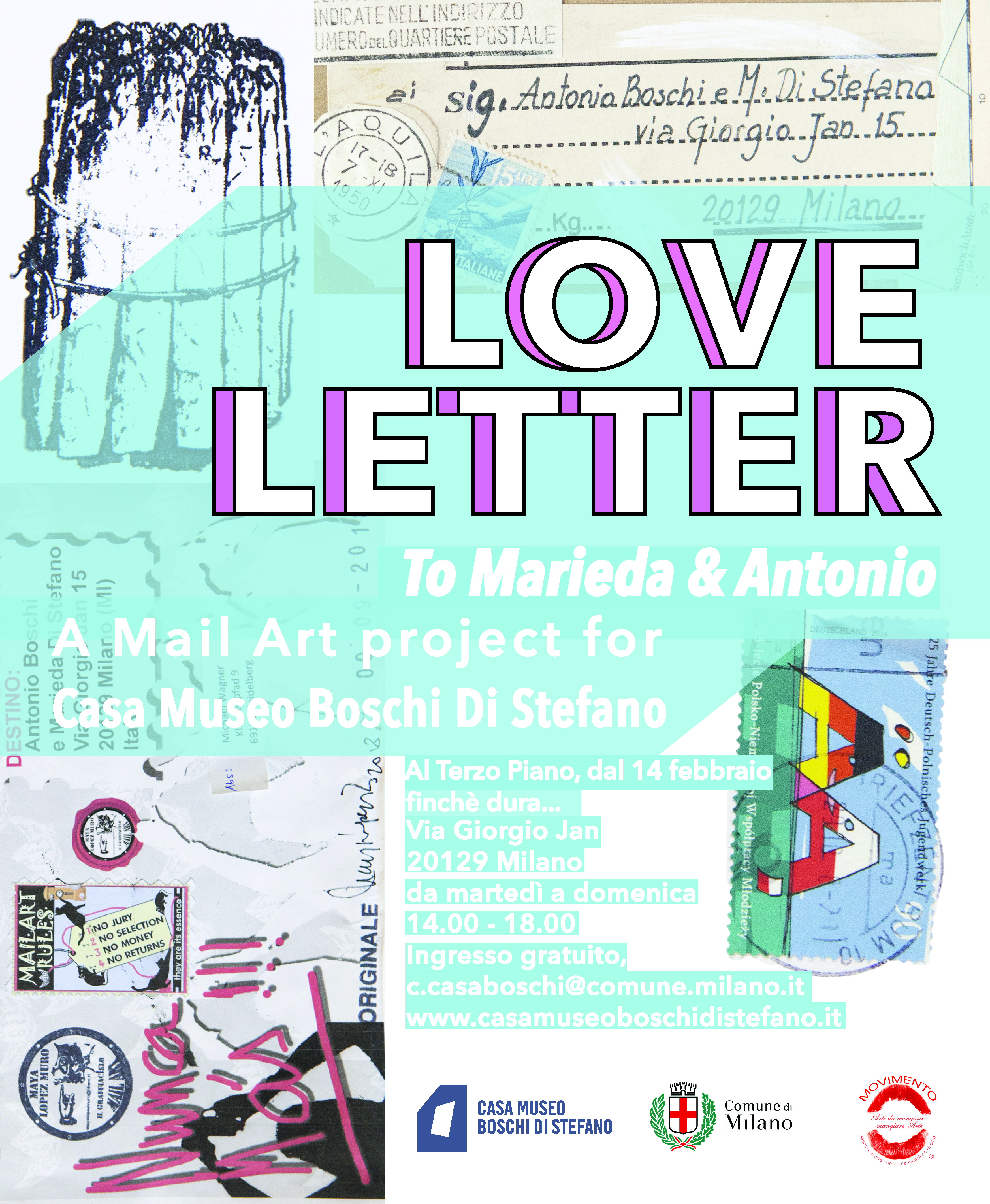 LOVE LETTER To Marieda & Antonio - A Mail Art Project for Casa Boschi Museum