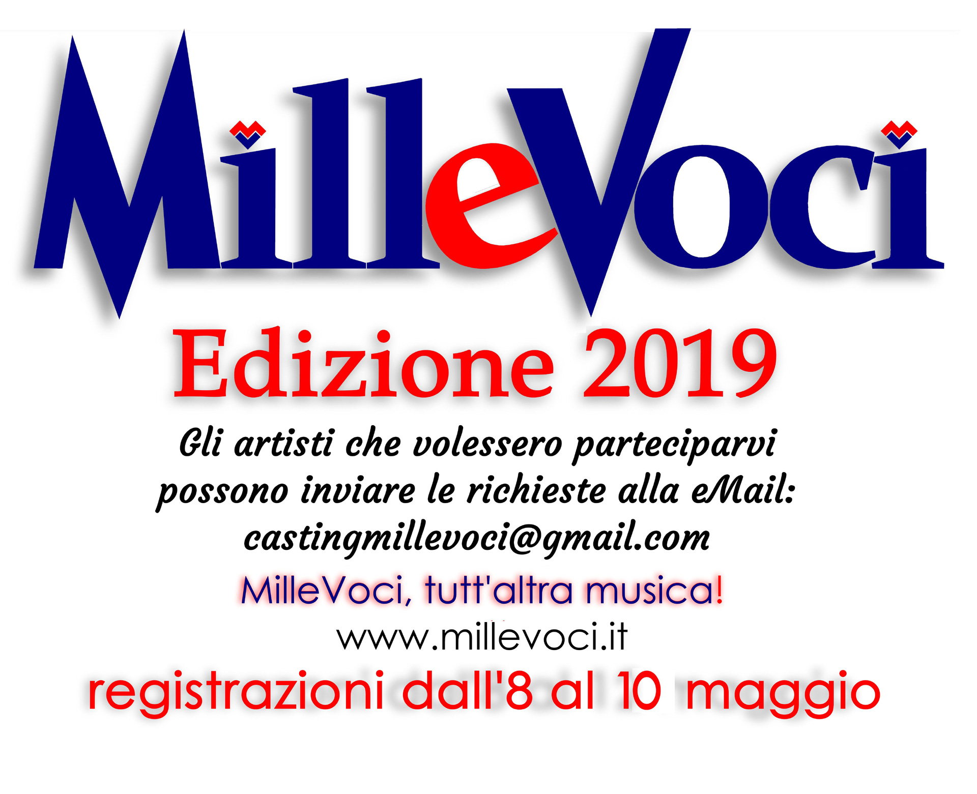 MilleVoci 2019, selezioni iniziate.