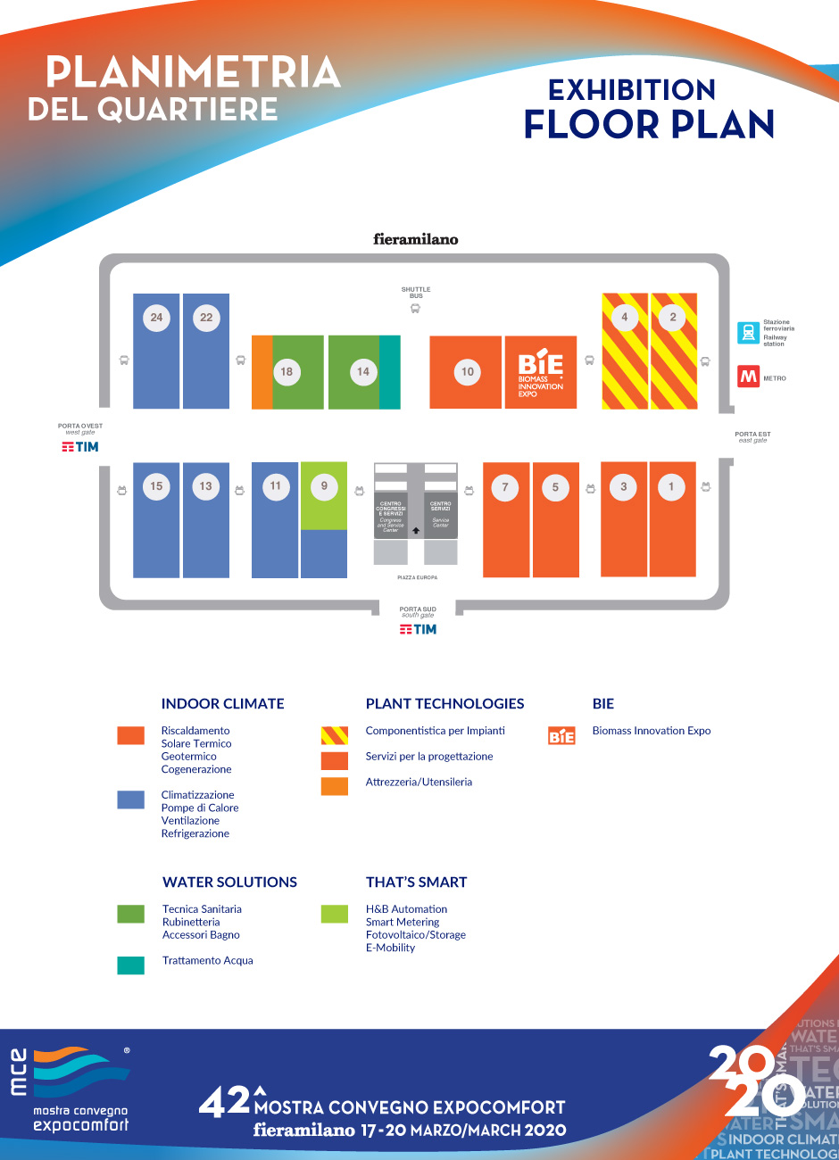 Mce – Mostra Convegno Expocomfort 2020: un nuovo layout espositivo per interpretare il cambiamento del settore