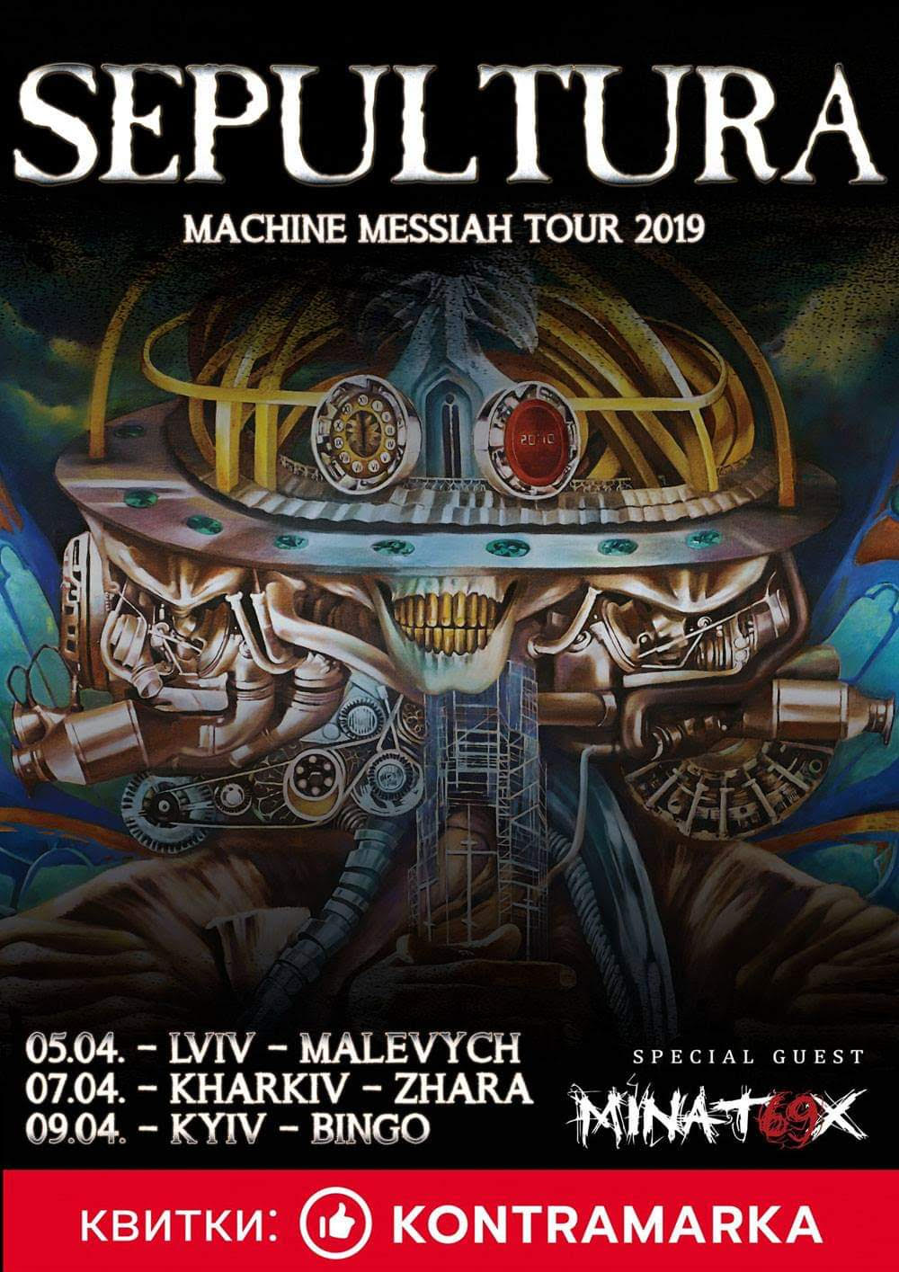 Minatox69 con i Sepultura in Ukraina per il Machine Messiah Tour 2019