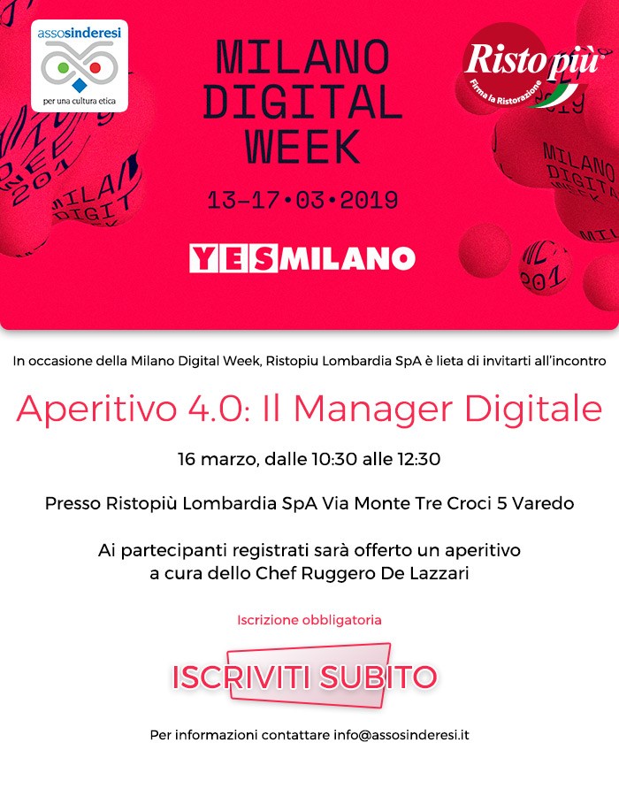 APERITIVO 4.0 :“IL MANAGER DIGITALE”