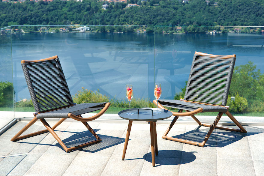   Balcony set Bormio di Greenwood. La soluzione salva-spazio per un terrazzo all’insegna della praticità