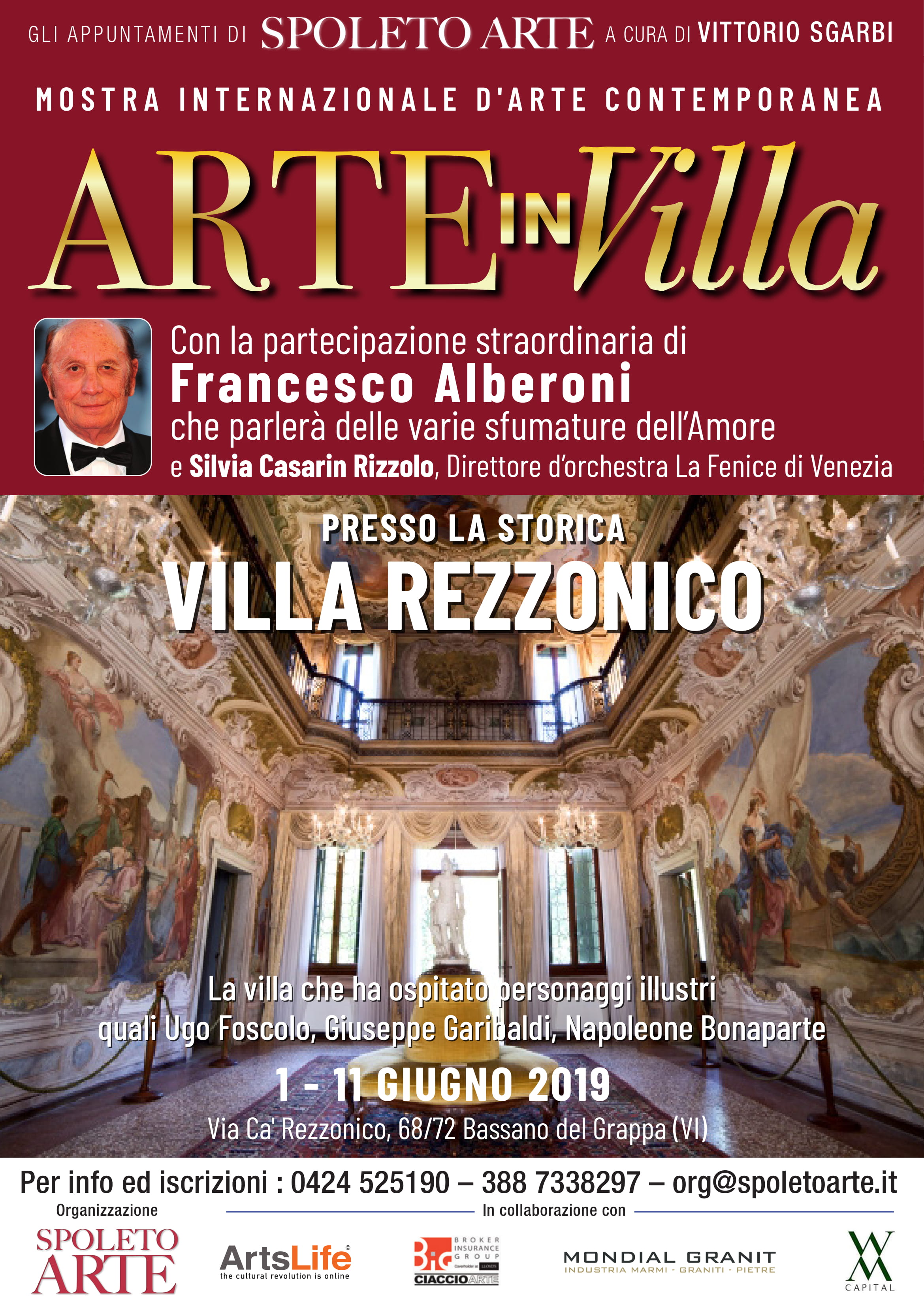 Gli appuntamenti di Spoleto Arte di Sgarbi: Arte in Villa arriva a Bassano del Grappa