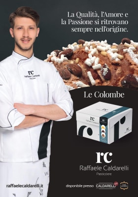 La colomba artigianale del pasticciere Raffaele Caldarelli, disponibile in cinque deliziose versioni