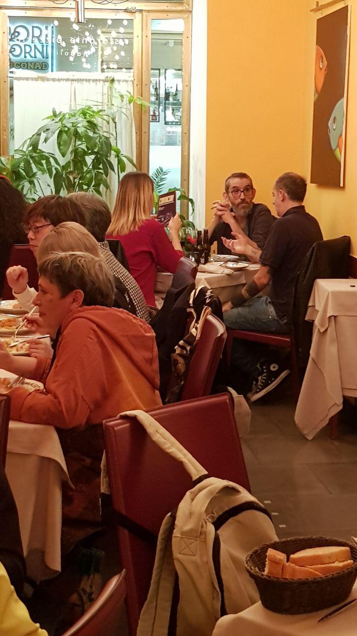 I Fumettisti del Comicon a Cena da Umberto Ristorante per gustare le specialità del menu a fumetti