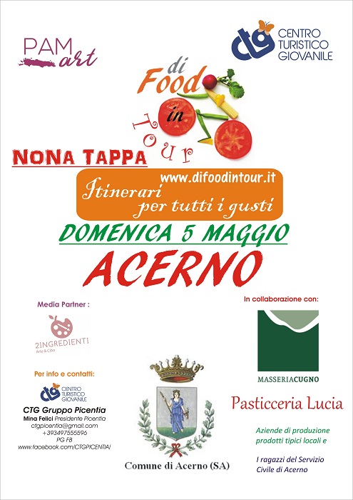 Domenica 5 maggio IX tappa per Di Food in Tour ad Acerno, storie di miniere e antiche tipicità di cui bisogna ritrovare e rinnovare la memoria