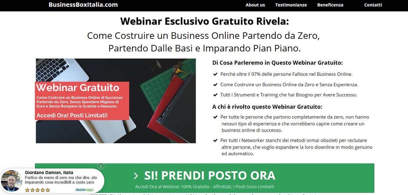 Business in a Box, per business online di successo