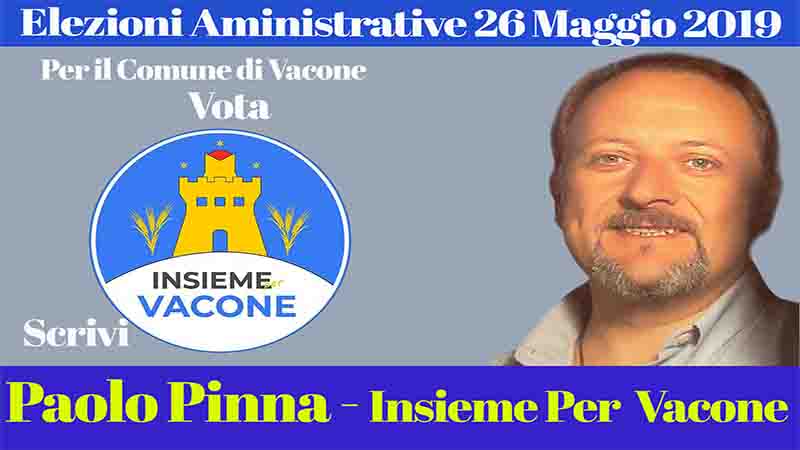 Vacone: Elezioni Amministrative 26 Maggio 2019 Insieme Per Vacone – Lista Civica