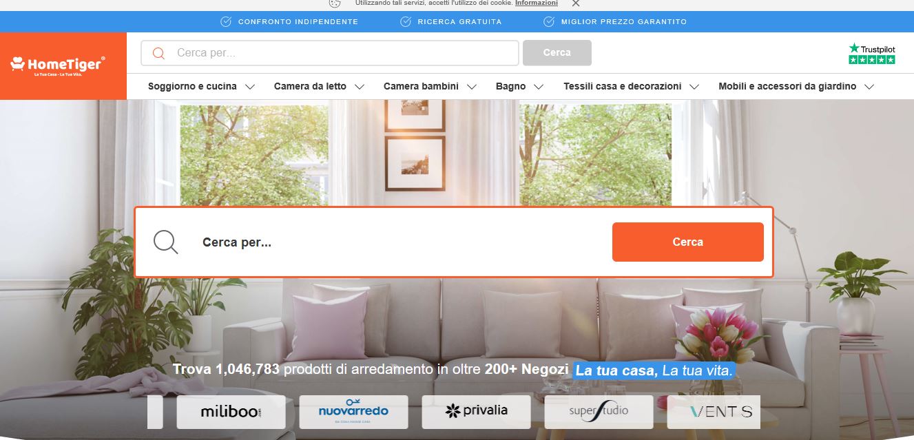 HomeTiger, il motore di comparazione per trovare subito la migliore offerta di mobili