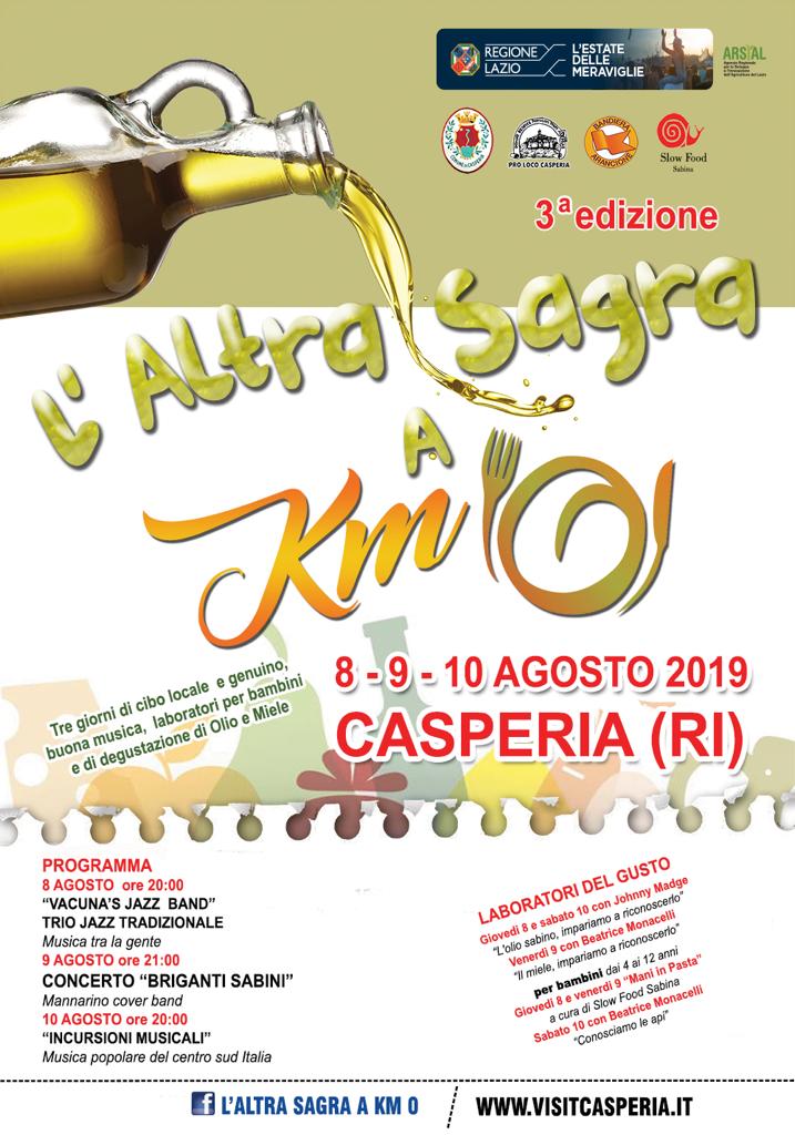 Casperia: L’altra sagra km Zero dal 8 – 9 – 10 Agosto !!!