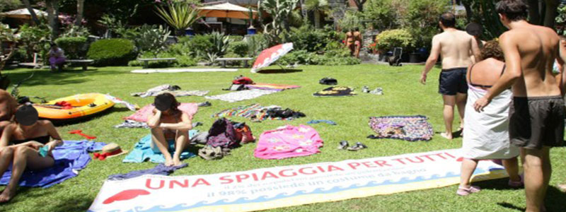 Sbancato il giardino tropicale di Villa Romeo