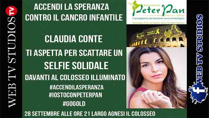 Selfie Solidale davanti al Colosseo Contro il Cancro Infantile