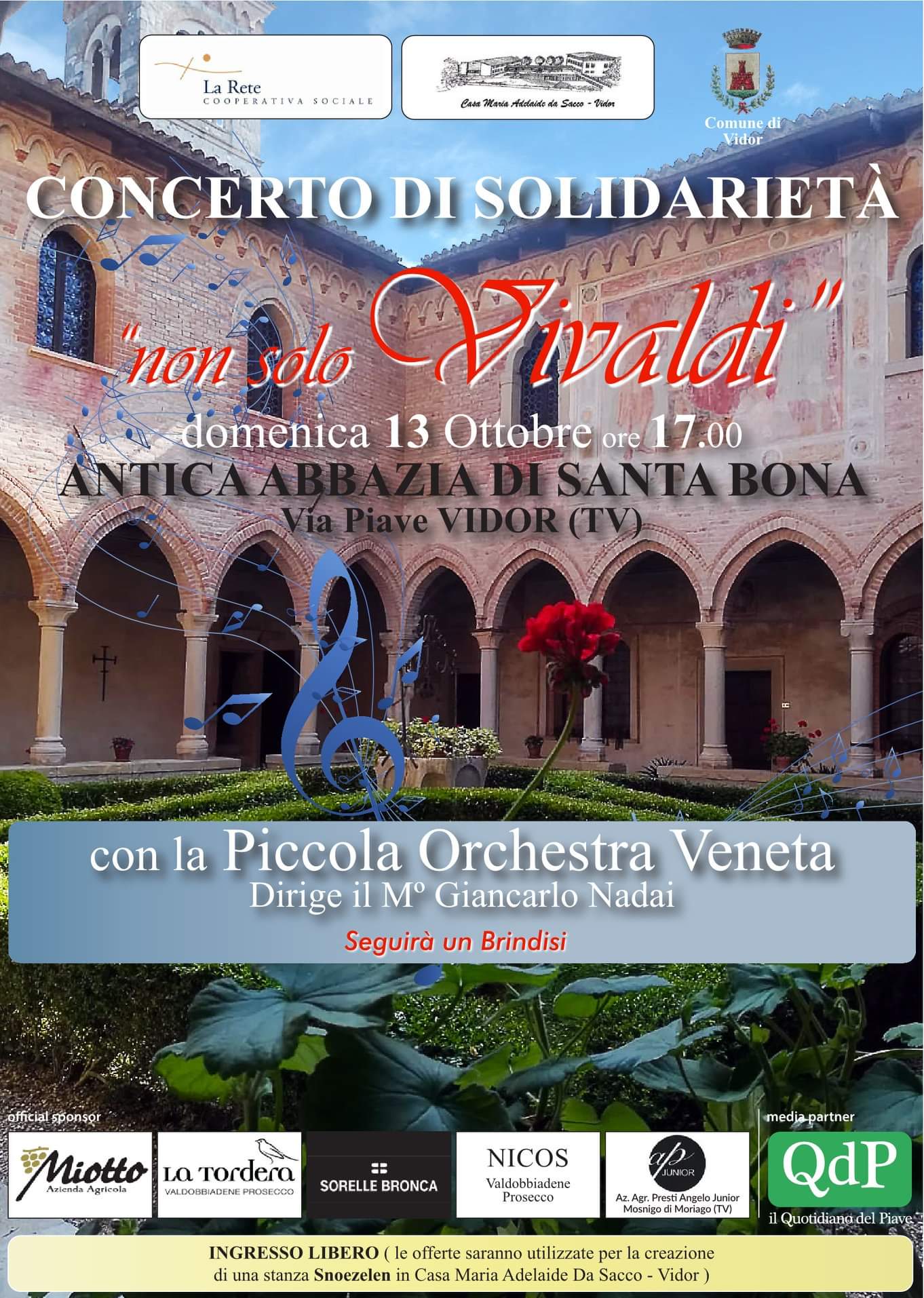 VIDOR (TV) NON SOLO VIVALDI CON LA PICCOLA ORCHESTRA VENETA ALL'ABBAZIA DI SANTA BONA