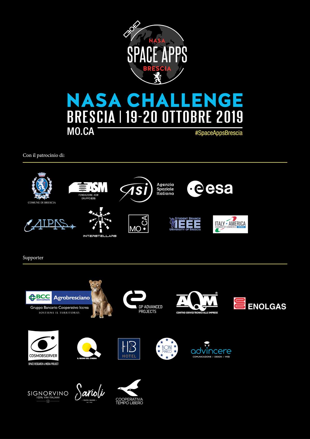 In partenza la seconda edizione del NASA Space Apps Challenge di Brescia