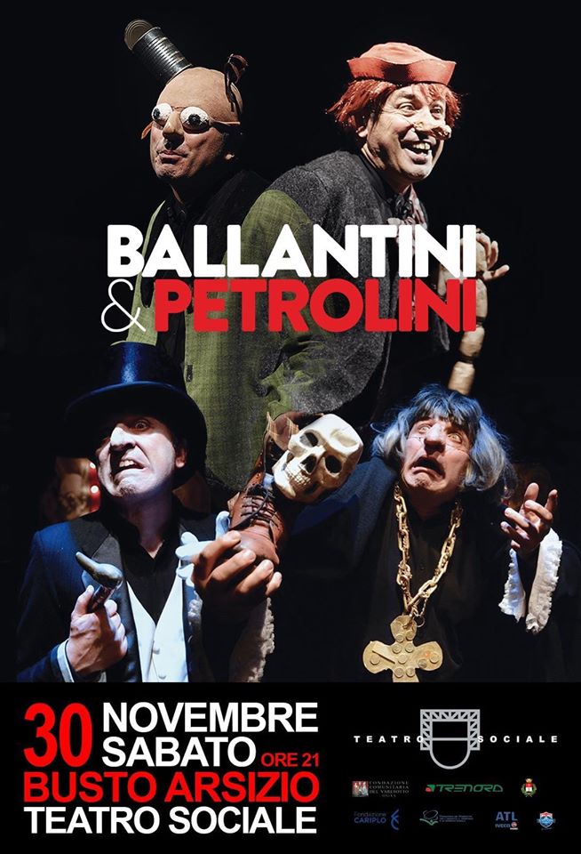 “Ballantini e Petrolini” ,  il 30 novembre al Teatro Sociale di Busto Arsizio