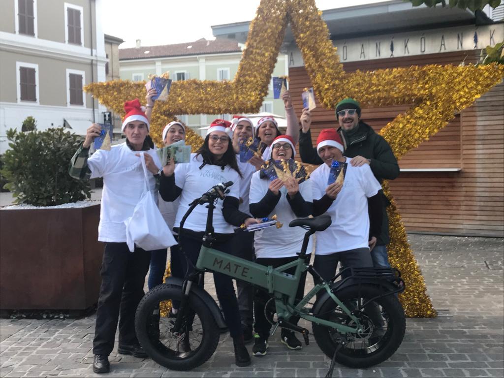  La via della felicità, in versione natalizia, come augurio di Buon Natale per i cittadini di Senigallia